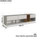 Rack Moderno Com LED 03 Gavetas 180cm Mel Arenas PRODDY