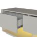 Rack Moderno Com LED 03 Gavetas 180cm Mel Arenas PRODDY
