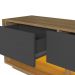 Rack Moderno Com LED 03 Gavetas 180cm Mel Grafite PRODDY