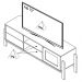 Rack Para Sala Tv 65 Pol 160 cm 4578 Carvalho Terracota ARLY