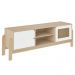 Rack Para Sala Tv 65 Pol 160 cm 4606 Naturale Branco ARLY