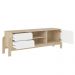 Rack Para Sala Tv 65 Pol 160 cm 4606 Naturale Branco ARLY