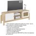 Rack Para Sala Tv 65 Pol 160 cm 4606 Naturale Branco ARLY