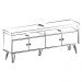 Rack Para Sala de Tv 75 Pol 160 cm 4217 Carvalho Off White ARLY