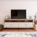 Rack Para Sala de Tv 75 Pol 160 cm 4217 Carvalho Off White ARLY