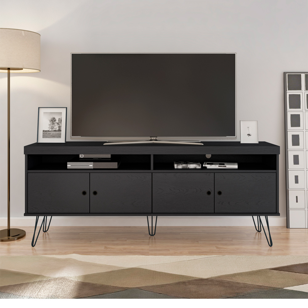 Rack Para Sala de Tv 75 Pol 160 cm 4609 Preto ARLY