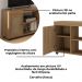 Rack Para TV 42 Pol 1P 91 cm Com Rodízios Carvalho ARLY