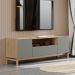 Rack Para TV 65 Polegadas 2P 1G 180 cm 2154 Oak Ferrolack Milani Store