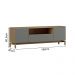 Rack Para TV 65 Polegadas 2P 1G 180 cm 2154 Oak Ferrolack Milani Store