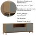 Rack Para TV 65 Polegadas 2P 1G 180 cm 2154 Oak Ferrolack Milani Store