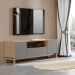 Rack Para TV 65 Polegadas 2P 1G 180 cm 2154 Oak Ferrolack Milani Store