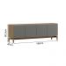 Rack Para TV 65 Polegadas 2P 2G 180 cm 2153 Oak Ferrolack Milani Store