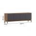 Rack Para TV 65 Polegadas 2P 2G 180 cm 2153 Tauari Concret Milani Store