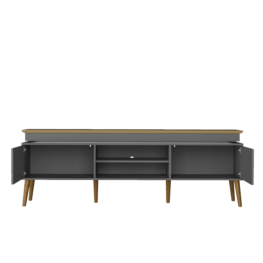 Rack Para TV 75 POL 2 Portas 180 cm 4378 Carvalho Grafite ARLY