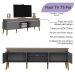 Rack Para TV 75 POL 2 Portas 180 cm 4378 Carvalho Grafite ARLY
