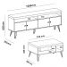 Rack Para TV Mesa de Centro RMC42 Carvalho Off White ARLY