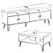 Rack Para TV Mesa de Centro RMC42 Carvalho Off White ARLY