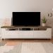 Rack Sala de Estar Tv 75 Pol 200 cm 4441 Pinho Off White ARLY