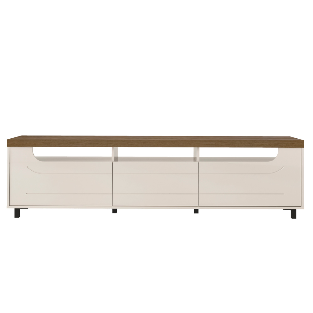 Rack Sala de Estar Tv 75 Pol 200 cm 4441 Pinho Off White ARLY