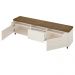 Rack Sala de Estar Tv 75 Pol 200 cm 4441 Pinho Off White ARLY