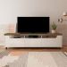 Rack Sala de Estar Tv 75 Pol 200 cm 4441 Pinho Off White ARLY