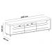 Rack Sala de Estar Tv 75 Pol 200 cm 4442 Carvalho Grafite ARLY