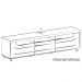 Rack Sala de Estar Tv 75 Pol 200 cm 4442 Carvalho Grafite ARLY
