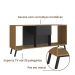 Rack TV 50 Polegadas 01 Gaveta 136cm Preto Mel PRODDY