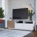 Rack TV 65 Polegadas 03 Portas 180cm Branco Mel PRODDY