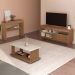 Rack Tv 65 Pol 160 cm Aparador e Mesa Centro Cinamomo Off White ARLY