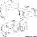 Rack Tv 65 Pol 160 cm Aparador e Mesa Centro Cinamomo Off White ARLY