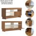 Rack Tv 65 Pol 160 cm Aparador e Mesa Centro Cinamomo Off White ARLY