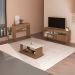 Rack Tv 65 Pol 160 cm Aparador e Mesa Centro Cinamomo Off White ARLY