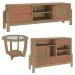 Rack Tv 65 Pol Buffet e Mesa De Centro Carvalho Terracota ARLY