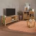Rack Tv 65 Pol Buffet e Mesa De Centro Carvalho Terracota ARLY