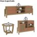 Rack Tv 65 Pol Buffet e Mesa De Centro Carvalho Terracota ARLY
