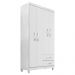 Roupeiro 4P 2G Moden 3565 100 cm Branco Flex INCP