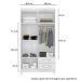 Roupeiro 4P 2G Moden 3565 100 cm Branco Flex INCP