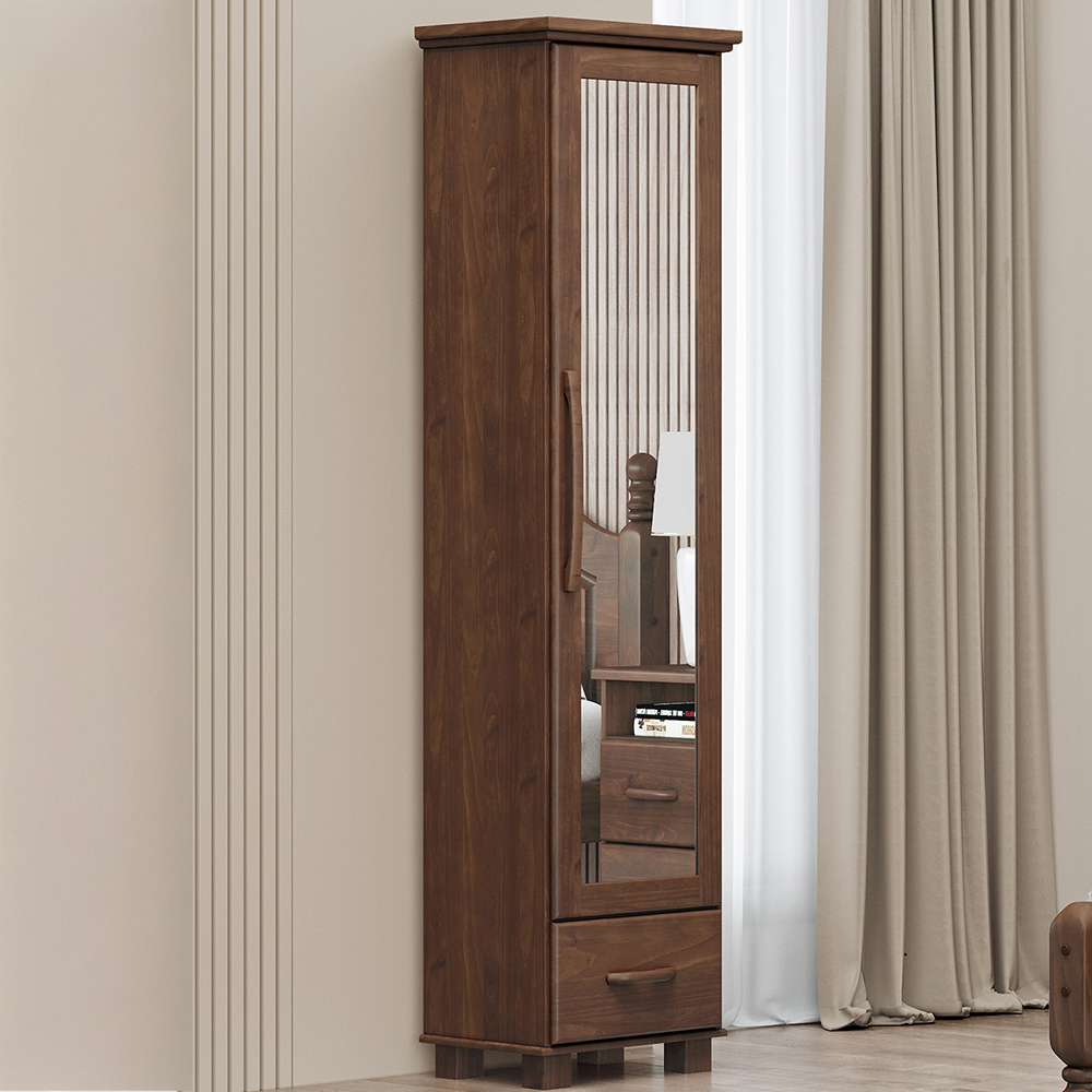 Sapateira 1 Porta Espelho Madeira Maciça 194x47 cm 2255 Cafe Milani Store