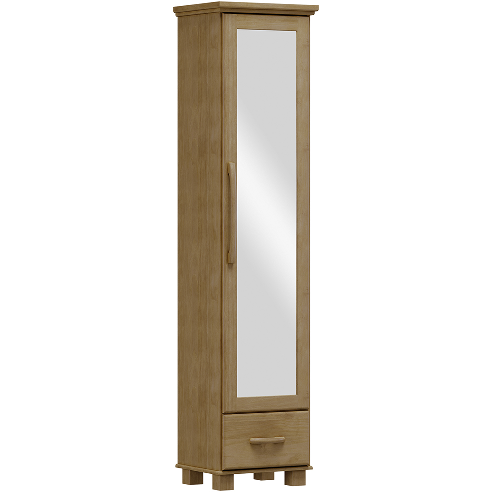 Sapateira 1 Porta Espelho Madeira Maciça 194x47 cm 2255 Freijo Milani Store