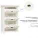 Sapateira 3 Gavetas Madeira Maciça 80 cm 9175 Branco Freijo Milani Store