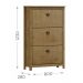 Sapateira 3 Gavetas Madeira Maciça 80 cm 9175 Freijo Milani Store