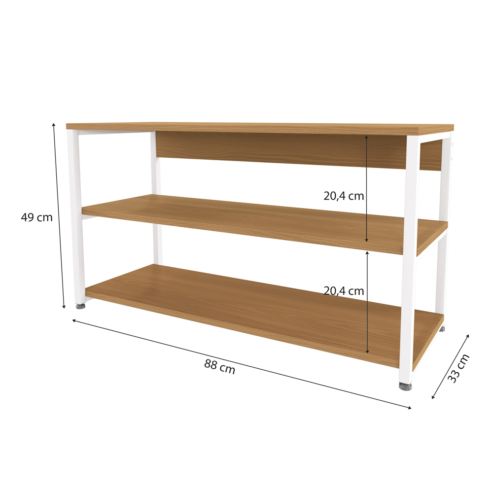Sapateira Industrial 3 Prateleiras 88 cm LI020 Canela Branco KPB