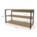 Sapateira Industrial 3 Prateleiras 88 cm LI020 Freijo Preto Fosco KPB