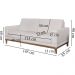 Sofa 2 Lugares 145 cm Crons Linho Bege Vazzano