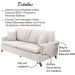 Sofa 2 Lugares 160 cm Eron Linho Bege Vazzano