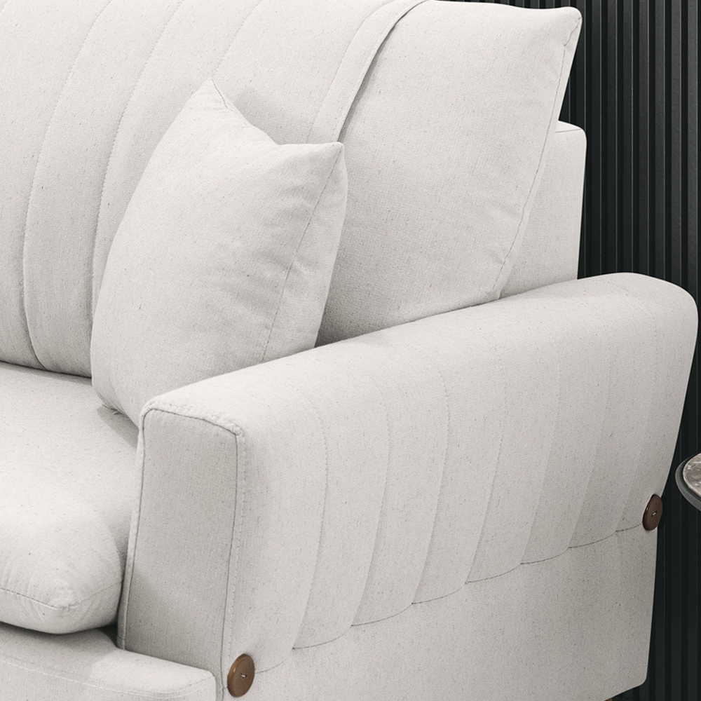 Sofa 2 Lugares 160 cm Eron Linho Bege Vazzano