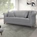 Sofa 2 Lugares Retro Polo 160cm Com Almofada Linho Cinza Ezz