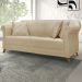 Sofa 2 Lugares Retro Polo 160cm Com Almofada Linho Dourado Ezz