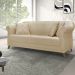 Sofa 2 Lugares Retro Polo 160cm Com Almofada Linho Dourado Ezz
